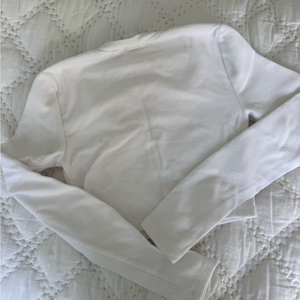 TNA Ivory Ribbed Button-Up Top - Picture 5 of 5